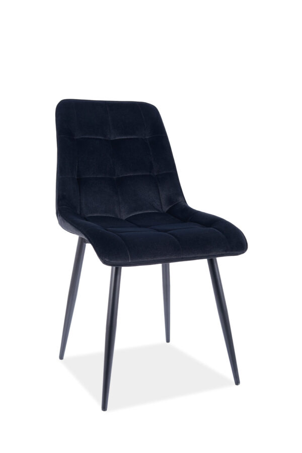 czarne krzesło tapicerowane