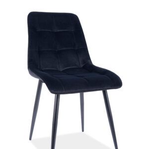 czarne krzesło tapicerowane